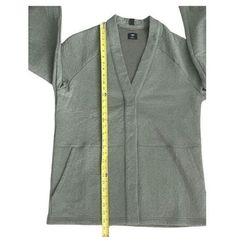 Lunya Lahgo Restore Double Faced Cardigan Sweatshirt Pima Cotton Large Green‎ - Picture 8 of 10